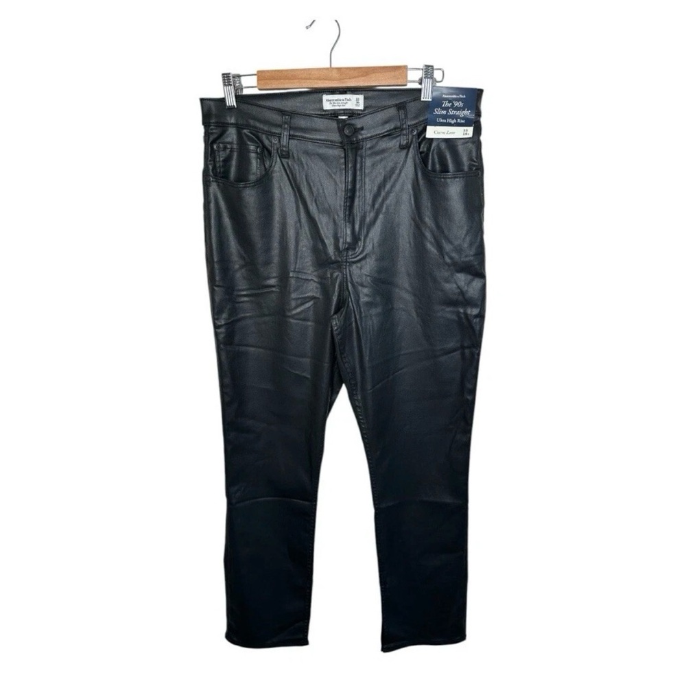 Abercrombie & Fitch 90s Slim Straight Ultra High Rise Curve Love Coated Jeans